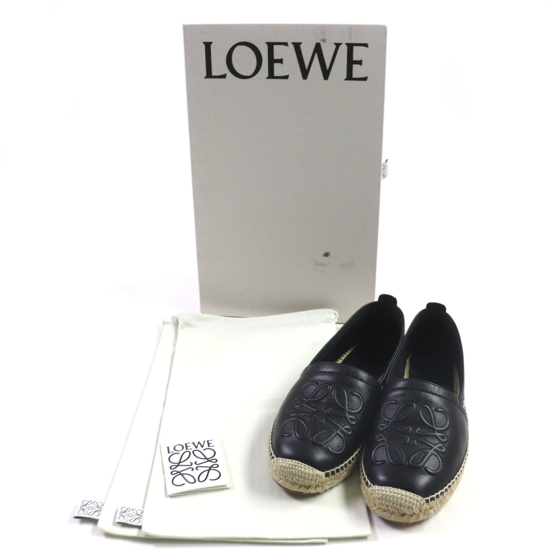 LOEWE Slip-on Main: Leather black mens 41 Used Authentic