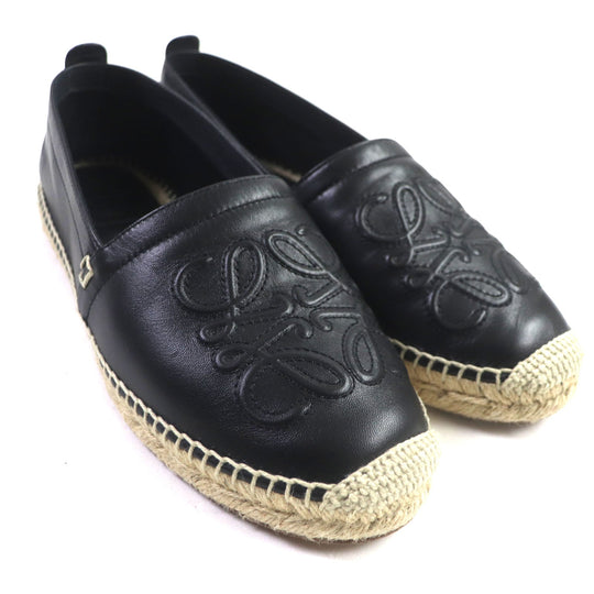LOEWE Slip-on Main: Leather black mens 41 Used Authentic