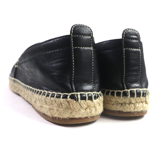 LOEWE Slip-on Main: Leather black mens 41 Used Authentic