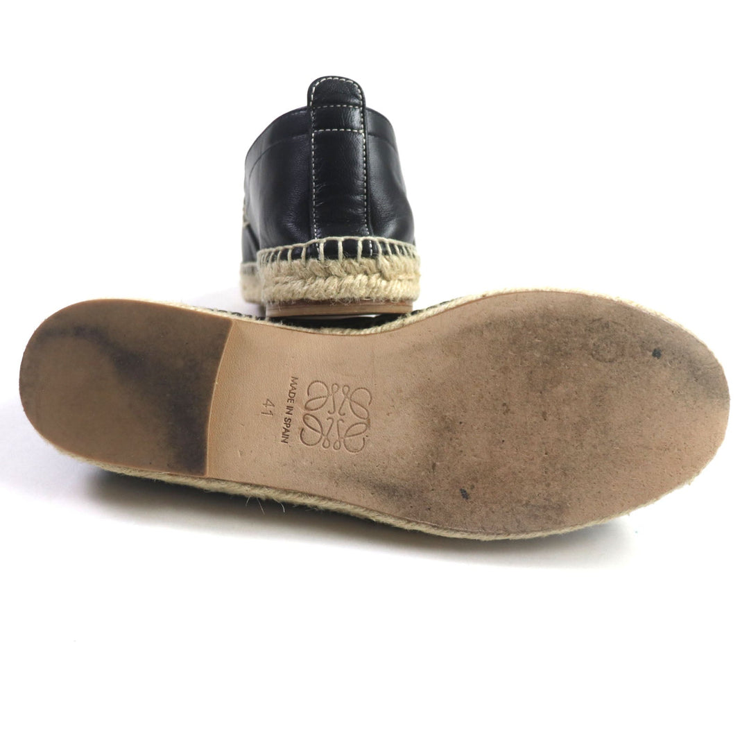 LOEWE Slip-on Main: Leather black mens 41 Used Authentic