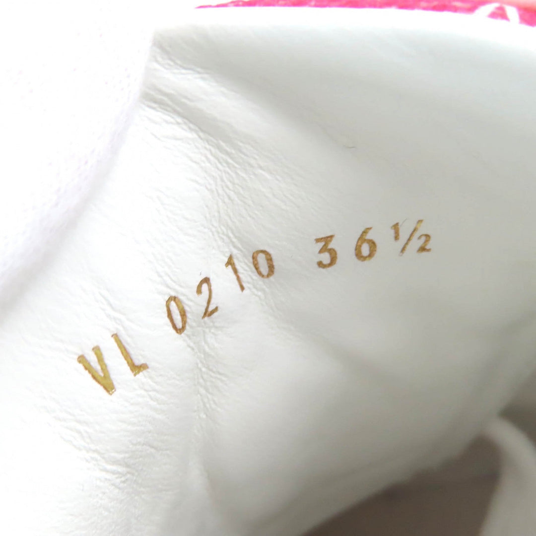 LOUIS VUITTON Low cut sneakers Main: Canvas, Part: Leather Red White Light Beige Navy Stella line LV Escal Women 36 1/2 Used Authentic