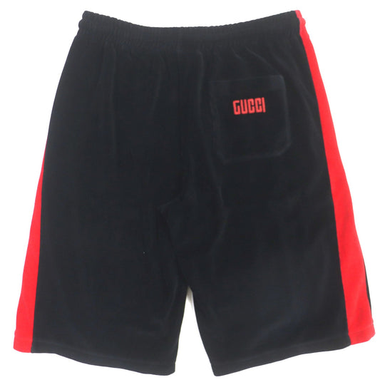 GUCCI Shorts 587466 Outer: 85% cotton, Outer: 15% nylon, Lining: 100% cotton, Part: 100% polyester Black red green mens S Used Authentic