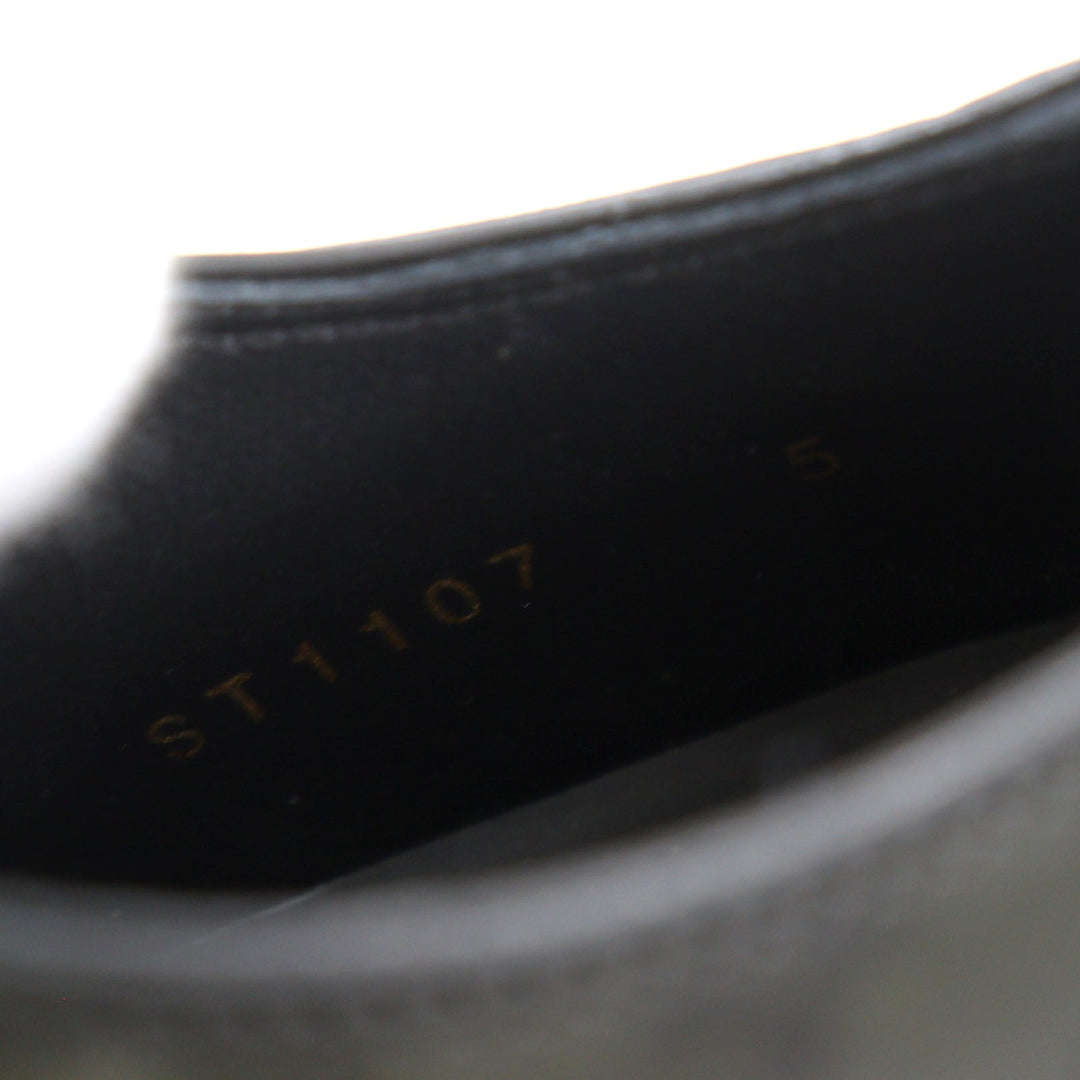 LOUIS VUITTON Leather shoes Main: Leather Dark khaki LV Black Ice Line mens 5 Used Authentic