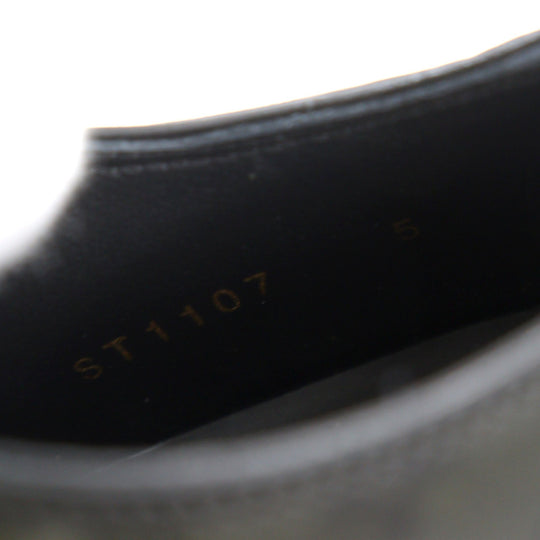 LOUIS VUITTON Leather shoes Main: Leather Dark khaki LV Black Ice Line mens 5 Used Authentic