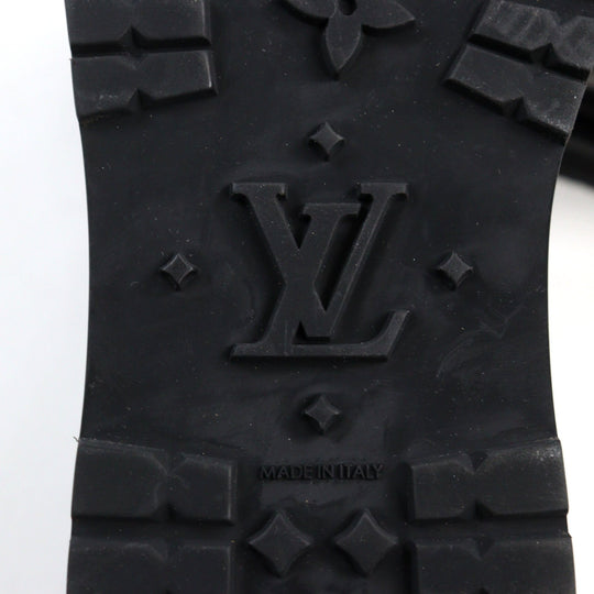 LOUIS VUITTON Leather shoes Main: Leather Dark khaki LV Black Ice Line mens 5 Used Authentic