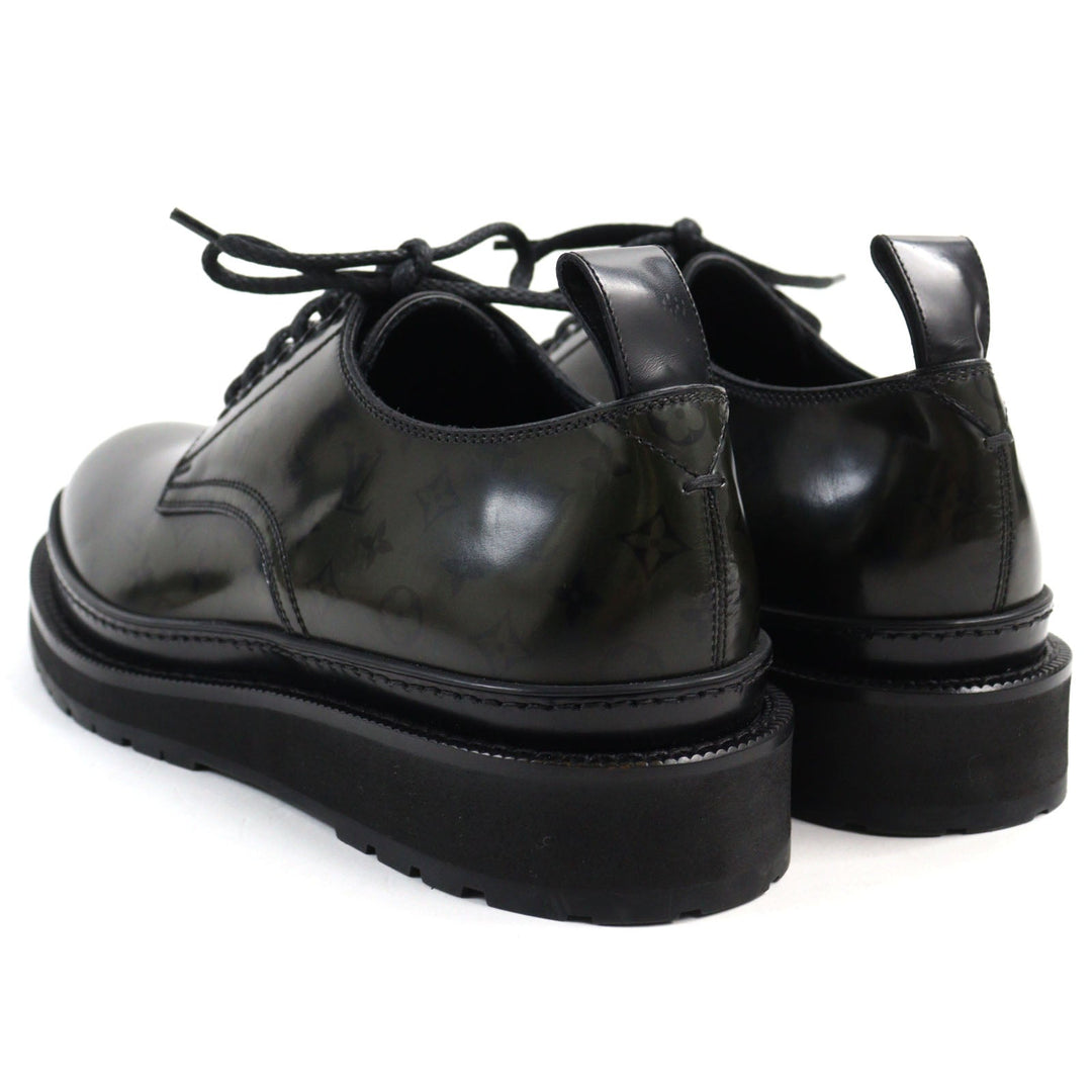 LOUIS VUITTON Leather shoes Main: Leather Dark khaki LV Black Ice Line mens 5 Used Authentic