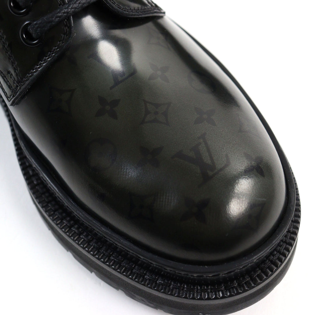 LOUIS VUITTON Leather shoes Main: Leather Dark khaki LV Black Ice Line mens 5 Used Authentic