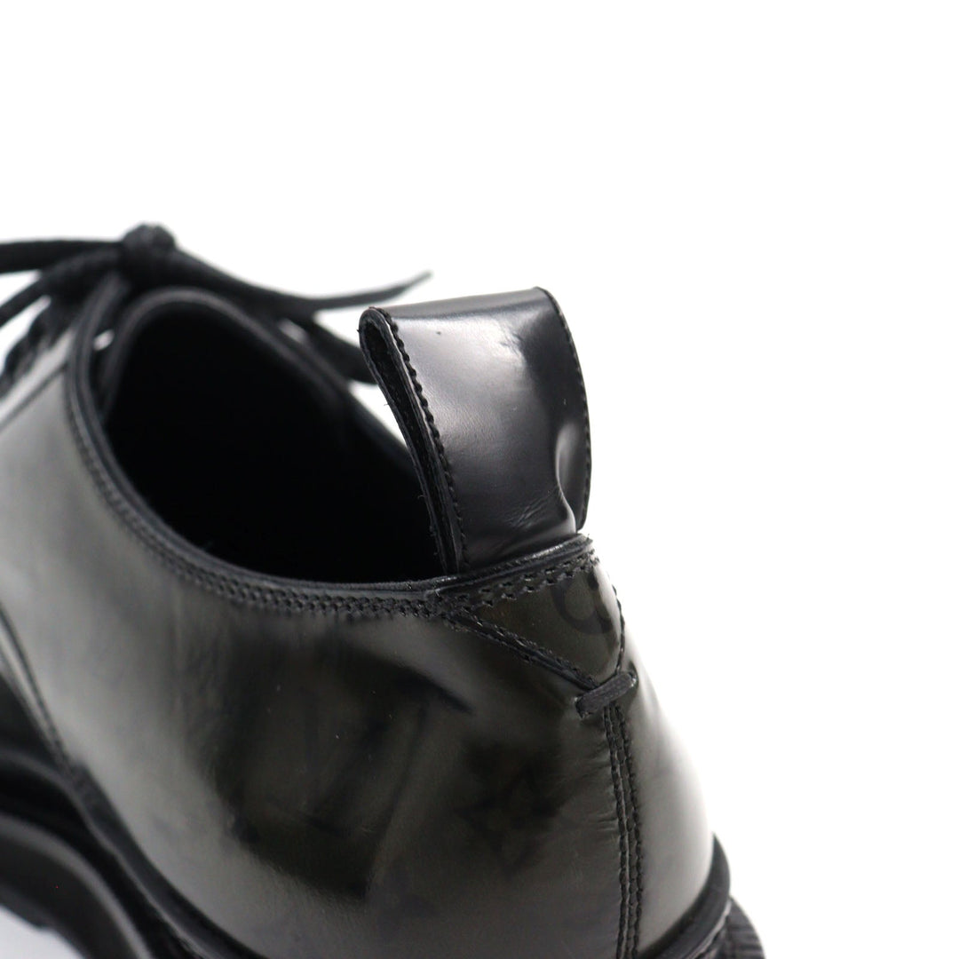 LOUIS VUITTON Leather shoes Main: Leather Dark khaki LV Black Ice Line mens 5 Used Authentic