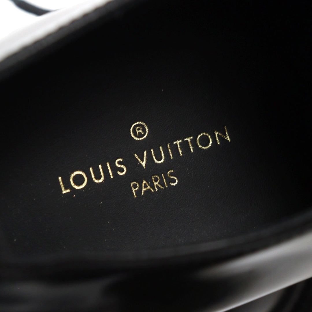 LOUIS VUITTON Leather shoes Main: Leather Dark khaki LV Black Ice Line mens 5 Used Authentic