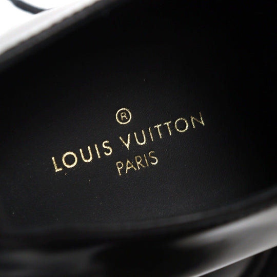 LOUIS VUITTON Leather shoes Main: Leather Dark khaki LV Black Ice Line mens 5 Used Authentic