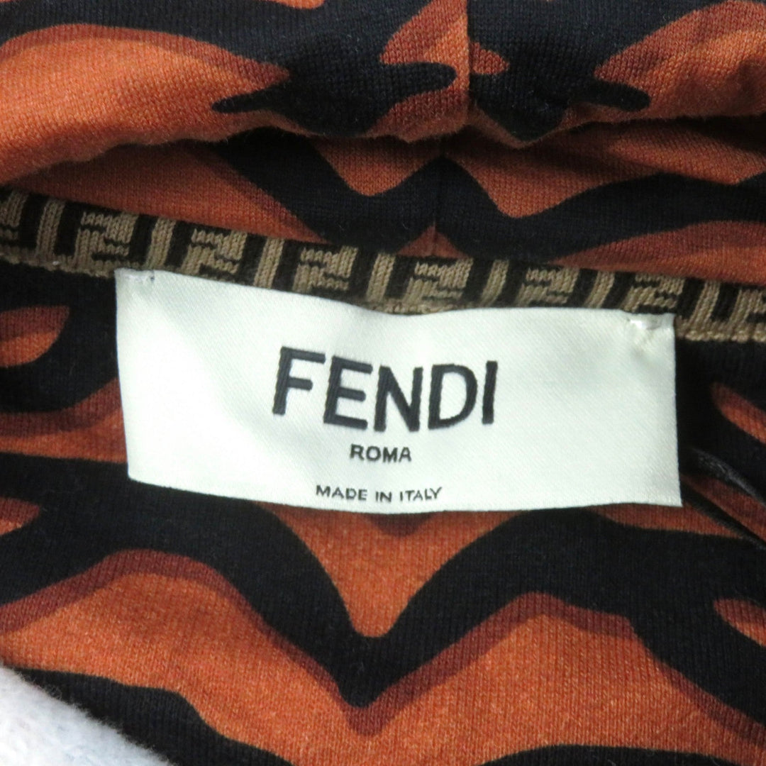 FENDI Hoodie FS7516 Outer: 100% cotton, Part: 97% cotton, Part: 3% polyurethane, Lining: 100% cotton, Part: 100% cotton Brown black Women XS Used Authentic