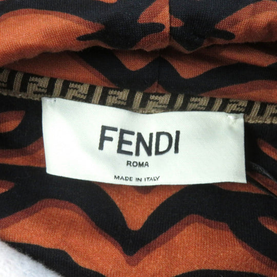FENDI Hoodie FS7516 Outer: 100% cotton, Part: 97% cotton, Part: 3% polyurethane, Lining: 100% cotton, Part: 100% cotton Brown black Women XS Used Authentic