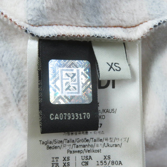 FENDI Hoodie FS7516 Outer: 100% cotton, Part: 97% cotton, Part: 3% polyurethane, Lining: 100% cotton, Part: 100% cotton Brown black Women XS Used Authentic