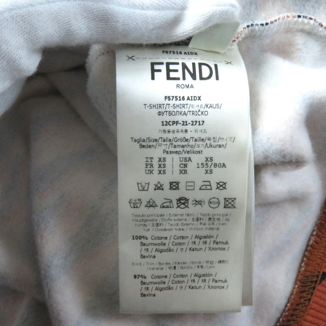 FENDI Hoodie FS7516 Outer: 100% cotton, Part: 97% cotton, Part: 3% polyurethane, Lining: 100% cotton, Part: 100% cotton Brown black Women XS Used Authentic