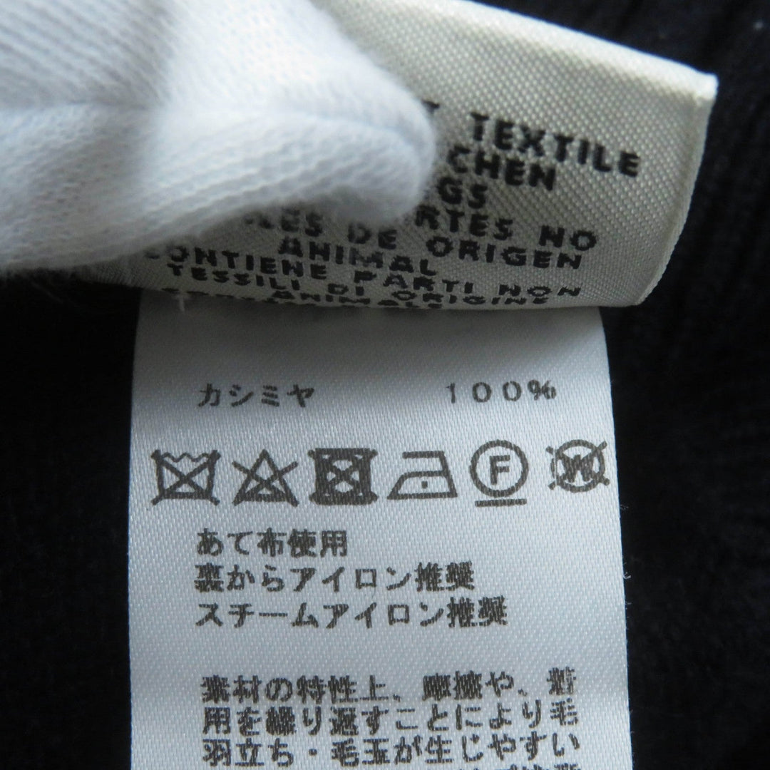 HERMES knit Main: 100% cashmere Navy Women 34 Used Authentic