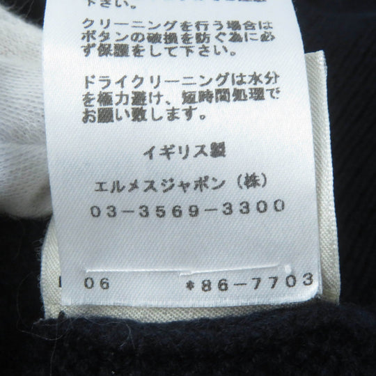 HERMES knit Main: 100% cashmere Navy Women 34 Used Authentic