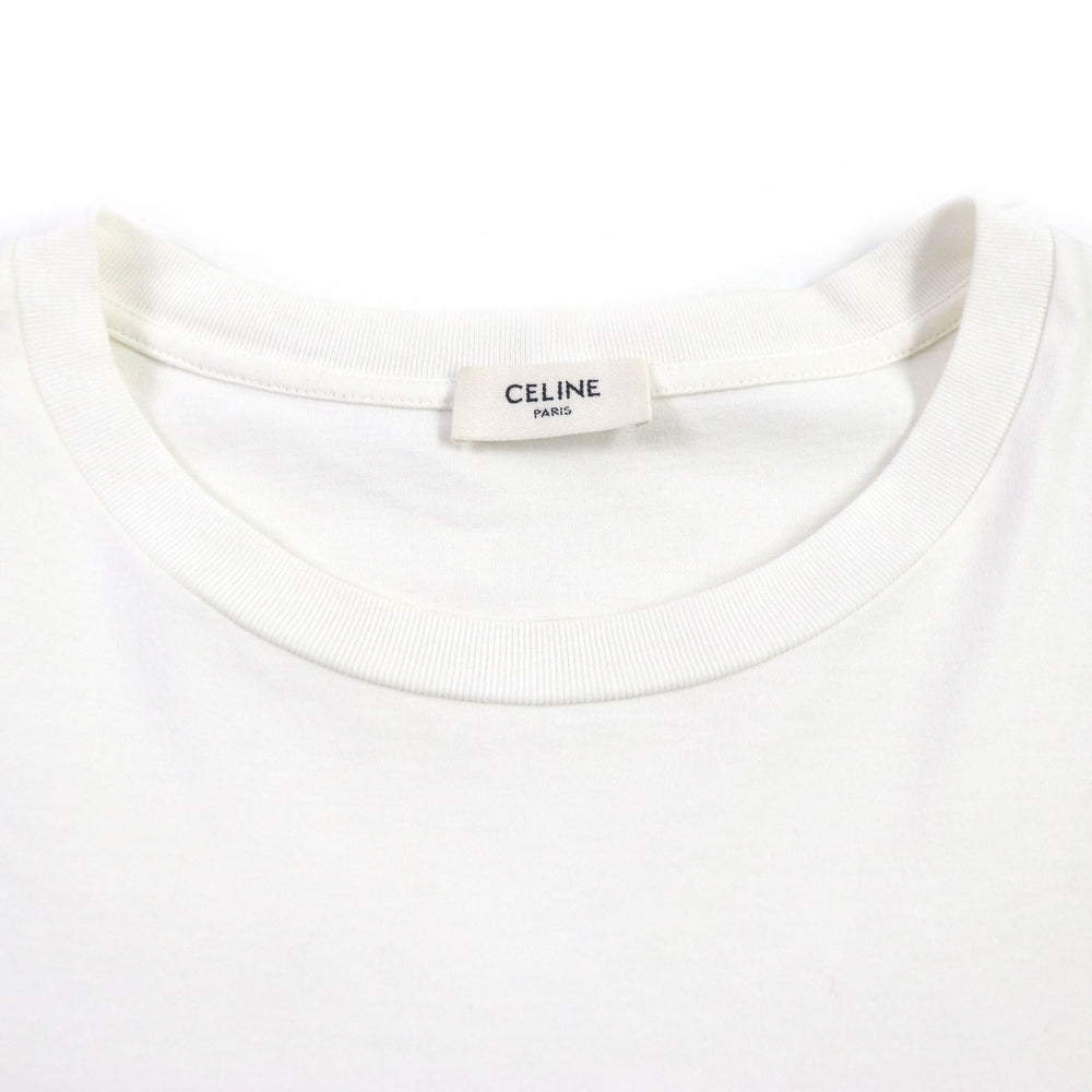 CELINE Short sleeve T-shirt 2X764671Q Main: 100% cotton white mens S Used Authentic