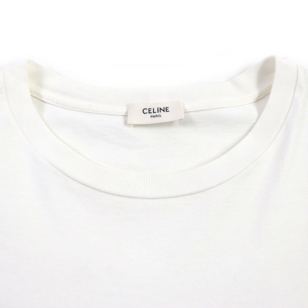 CELINE Short sleeve T-shirt 2X764671Q Main: 100% cotton white mens S Used Authentic