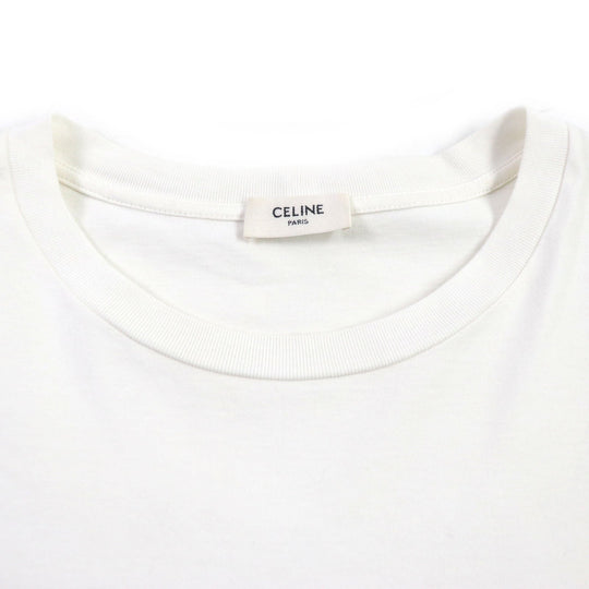 CELINE Short sleeve T-shirt 2X764671Q Main: 100% cotton white mens S Used Authentic