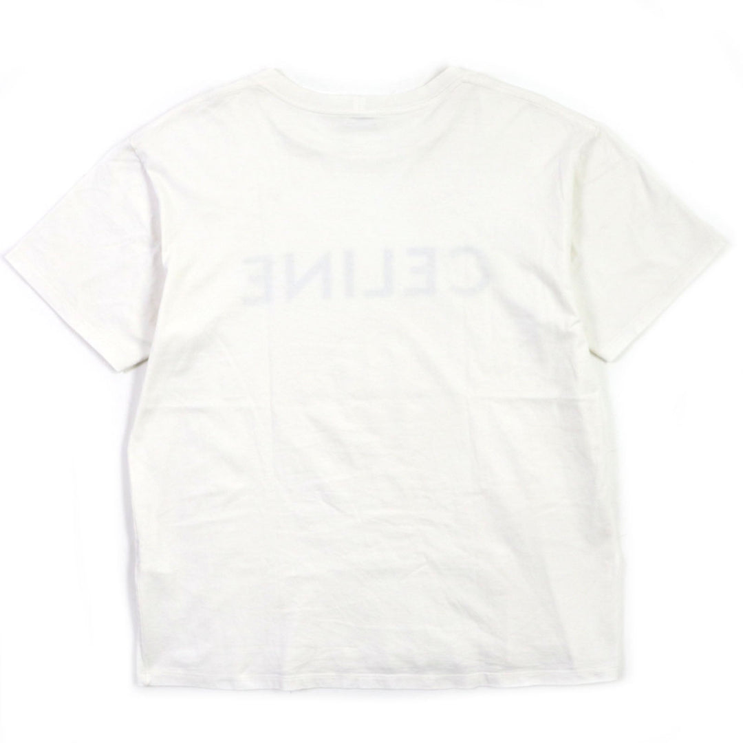 CELINE Short sleeve T-shirt 2X764671Q Main: 100% cotton white mens S Used Authentic