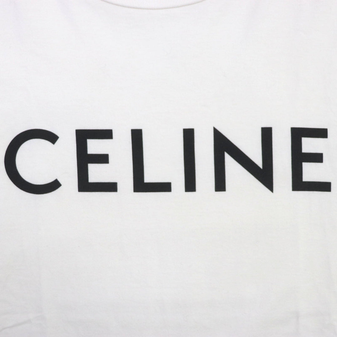 CELINE Short sleeve T-shirt 2X764671Q Main: 100% cotton white mens S Used Authentic