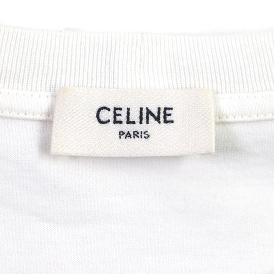 CELINE Short sleeve T-shirt 2X764671Q Main: 100% cotton white mens S Used Authentic