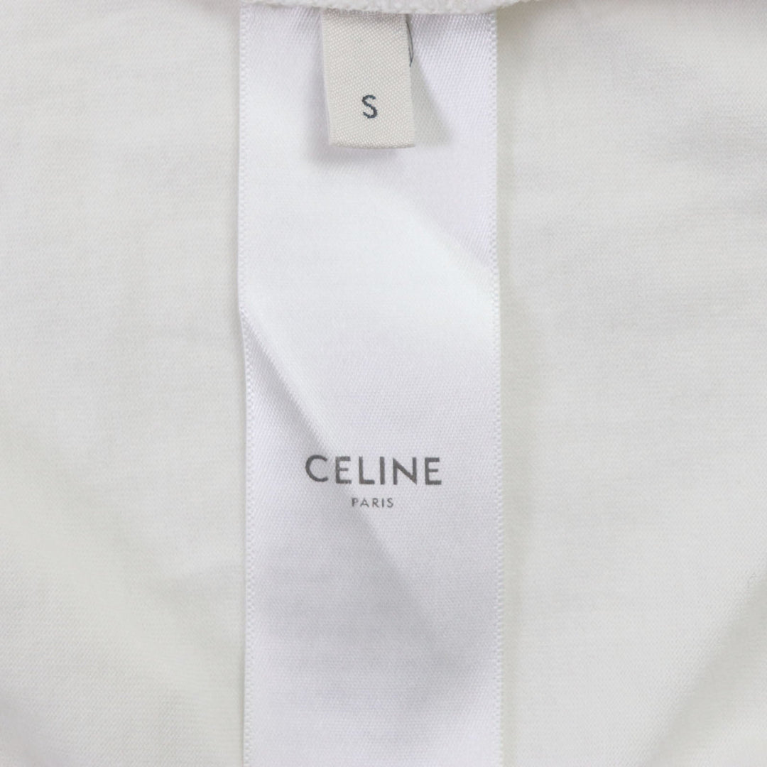 CELINE Short sleeve T-shirt 2X764671Q Main: 100% cotton white mens S Used Authentic