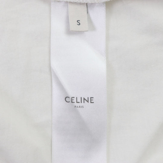 CELINE Short sleeve T-shirt 2X764671Q Main: 100% cotton white mens S Used Authentic