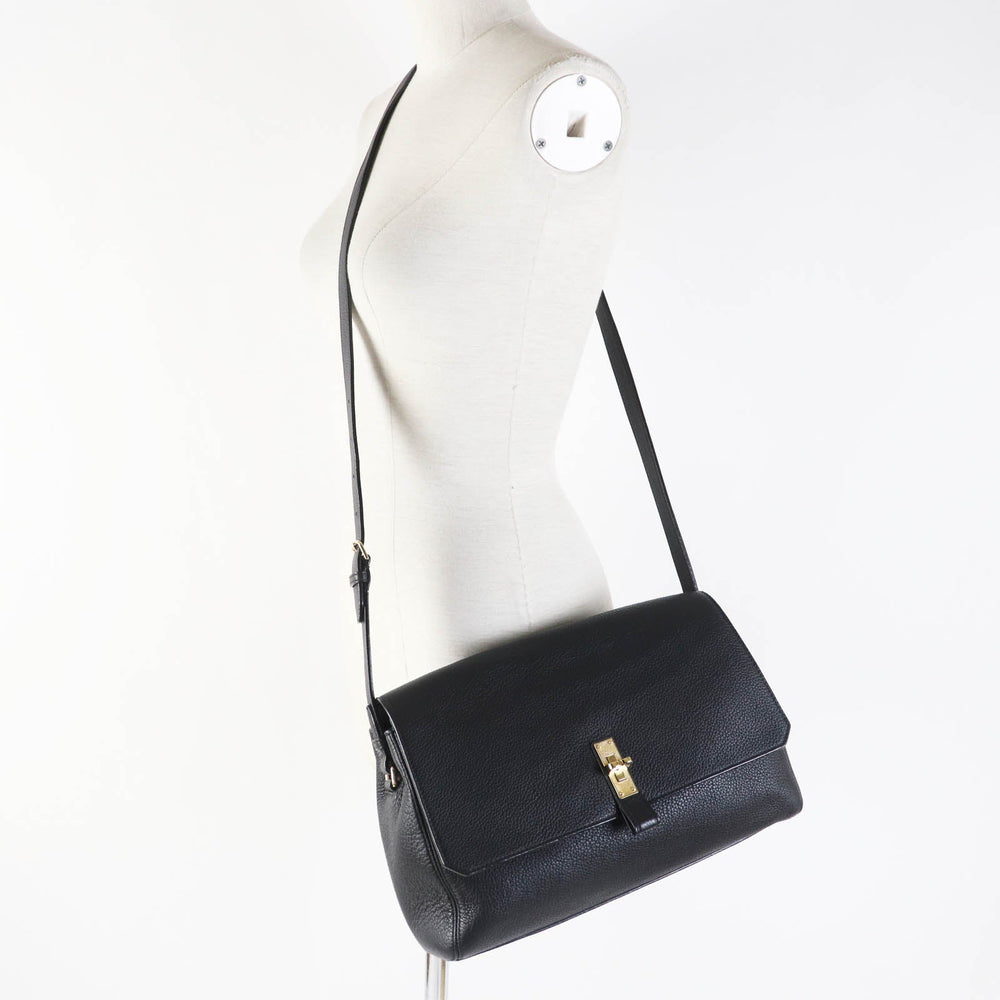 BALLY Shoulder Bag Main: Leather black BOOM XBODY Women Used Authentic