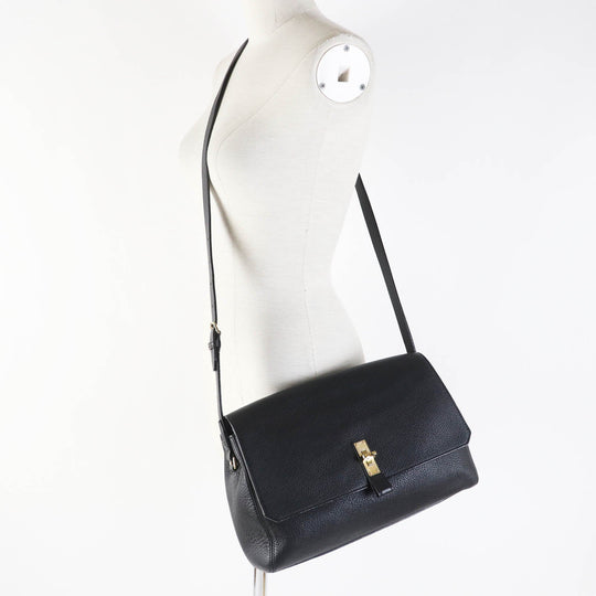 BALLY Shoulder Bag Main: Leather black BOOM XBODY Women Used Authentic