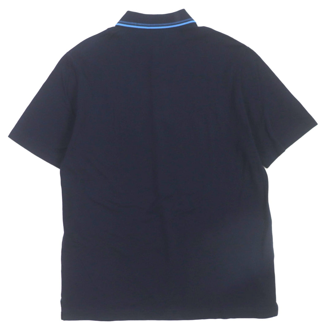HERMES Short sleeve polo shirt Main: 100% cotton Navy mens L Used Authentic