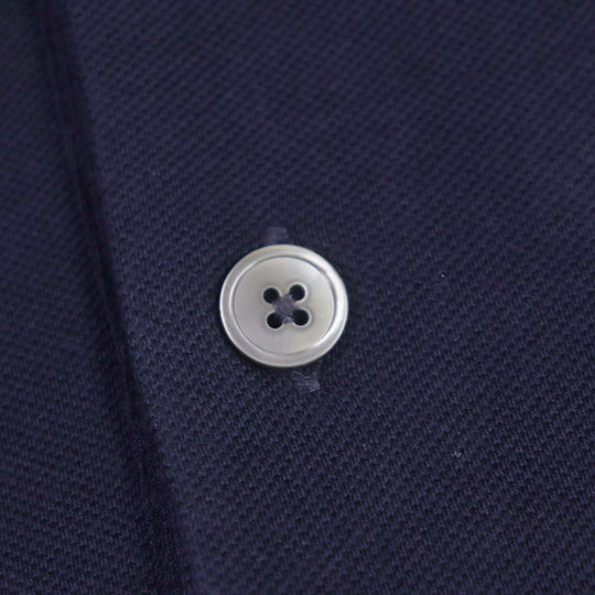 HERMES Short sleeve polo shirt Main: 100% cotton Navy mens L Used Authentic