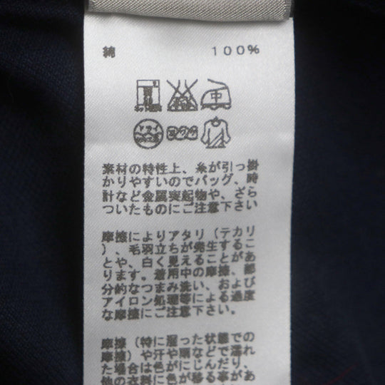 HERMES Short sleeve polo shirt Main: 100% cotton Navy mens L Used Authentic