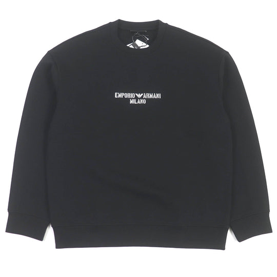 EMPORIO ARMANI sweat 7V1MFE Main: 77% cotton, Main: 19% polyester, Main: 4% elastane black mens L Used Authentic