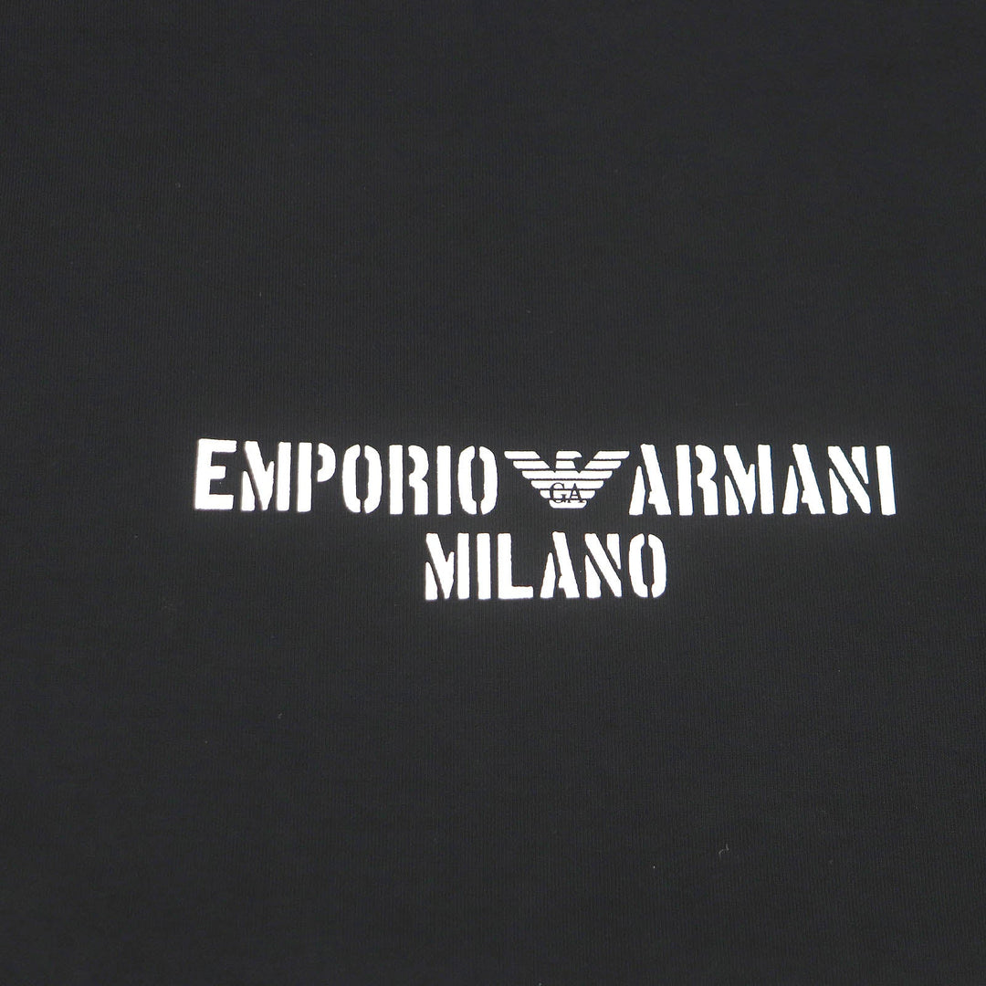 EMPORIO ARMANI sweat 7V1MFE Main: 77% cotton, Main: 19% polyester, Main: 4% elastane black mens L Used Authentic