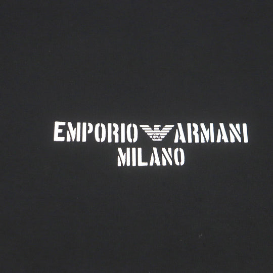 EMPORIO ARMANI sweat 7V1MFE Main: 77% cotton, Main: 19% polyester, Main: 4% elastane black mens L Used Authentic