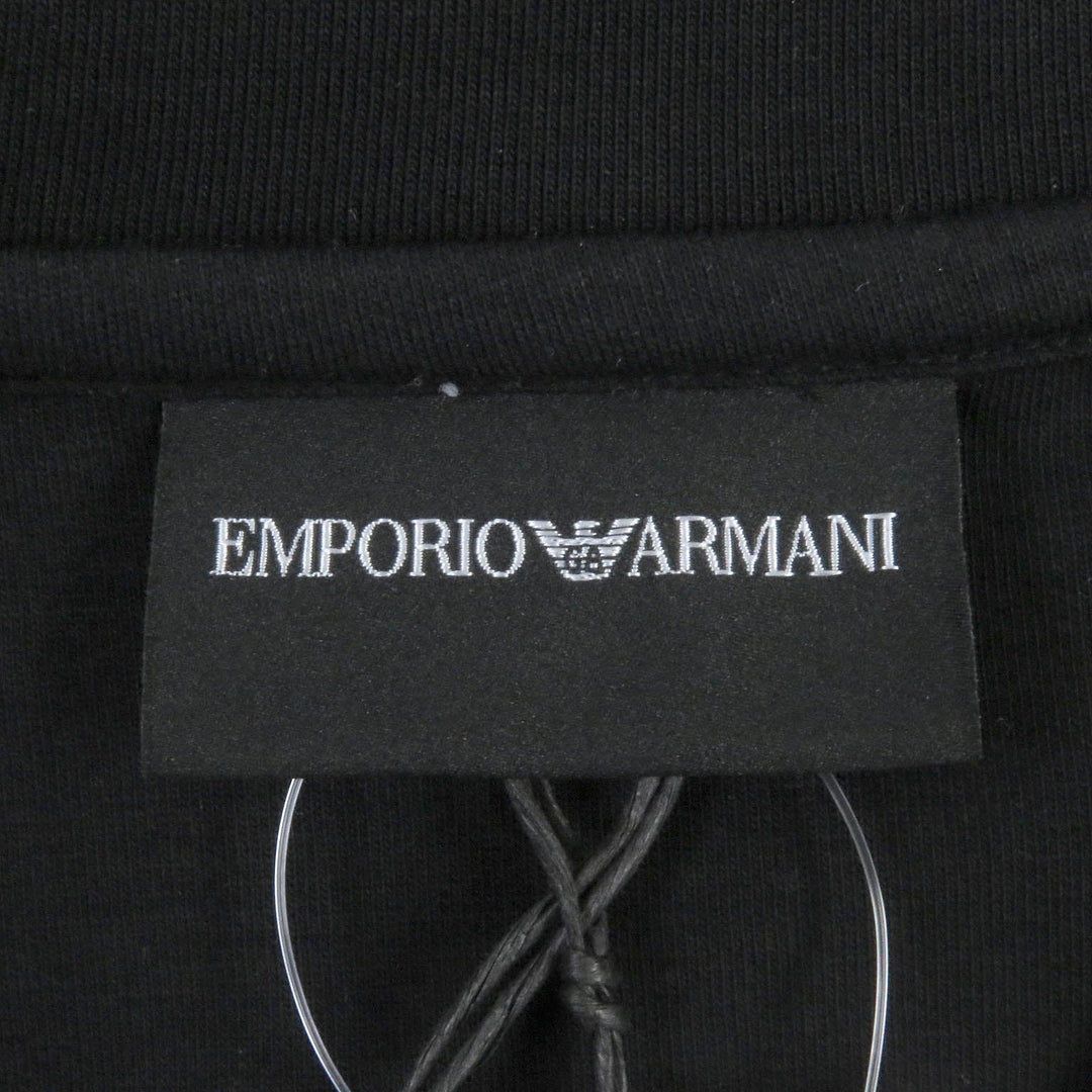 EMPORIO ARMANI sweat 7V1MFE Main: 77% cotton, Main: 19% polyester, Main: 4% elastane black mens L Used Authentic