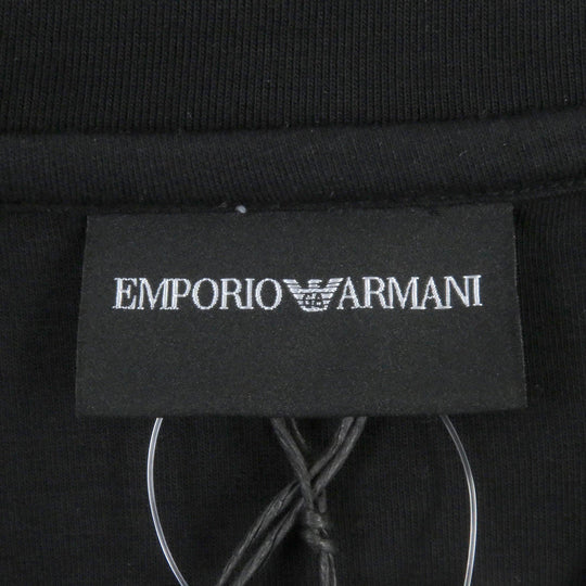 EMPORIO ARMANI sweat 7V1MFE Main: 77% cotton, Main: 19% polyester, Main: 4% elastane black mens L Used Authentic