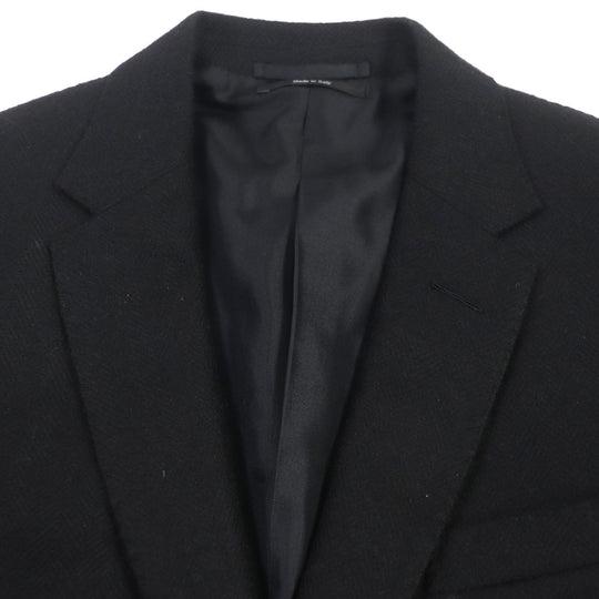 Dunhill tailored jacket Outer: 100% alpaca, Lining: 50% cupra, Lining: 50% silk, Sleeve lining: 100% cupra black MAYFAIR mens 50 Used Authentic