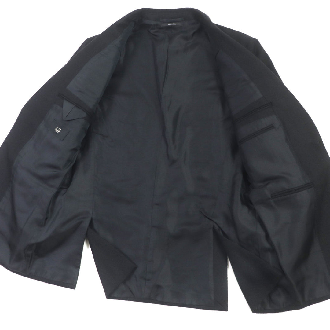 Dunhill tailored jacket Outer: 100% alpaca, Lining: 50% cupra, Lining: 50% silk, Sleeve lining: 100% cupra black MAYFAIR mens 50 Used Authentic