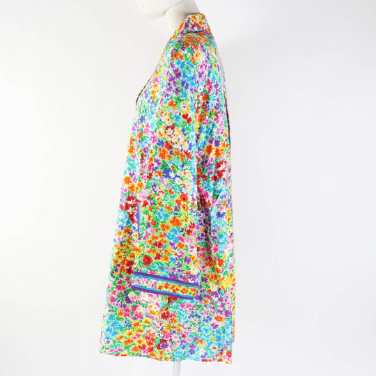LEONARD FASHION coat 0398401 Main: 100% silk Multi Women Used Authentic
