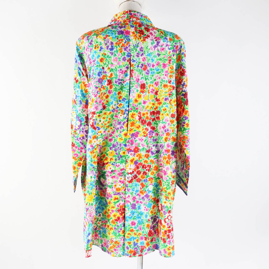 LEONARD FASHION coat 0398401 Main: 100% silk Multi Women Used Authentic