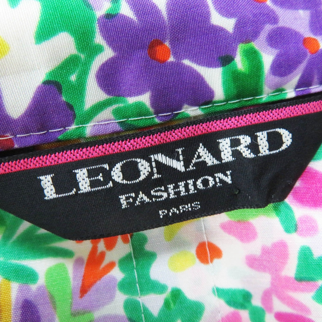 LEONARD FASHION coat 0398401 Main: 100% silk Multi Women Used Authentic