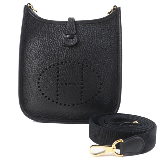 HERMES Shoulder Bag Main�FTaurillon Clemence black Evelyn TPM Women Used Authentic