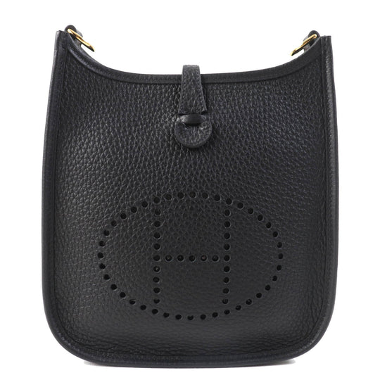 HERMES Shoulder Bag Main�FTaurillon Clemence black Evelyn TPM Women Used Authentic