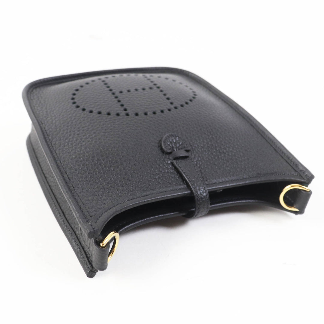 HERMES Shoulder Bag Main�FTaurillon Clemence black Evelyn TPM Women Used Authentic