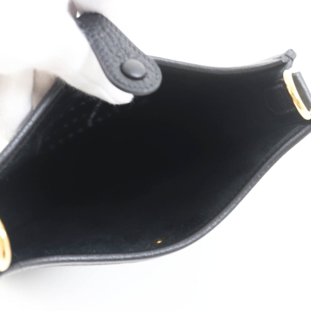 HERMES Shoulder Bag Main�FTaurillon Clemence black Evelyn TPM Women Used Authentic