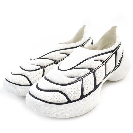 GIVENCHY sneakers BH0076H1C6 Main: Canvas White black TK-360 PLUS SNEAKERS mens 42 Used Authentic