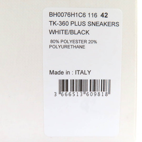 GIVENCHY sneakers BH0076H1C6 Main: Canvas White black TK-360 PLUS SNEAKERS mens 42 Used Authentic