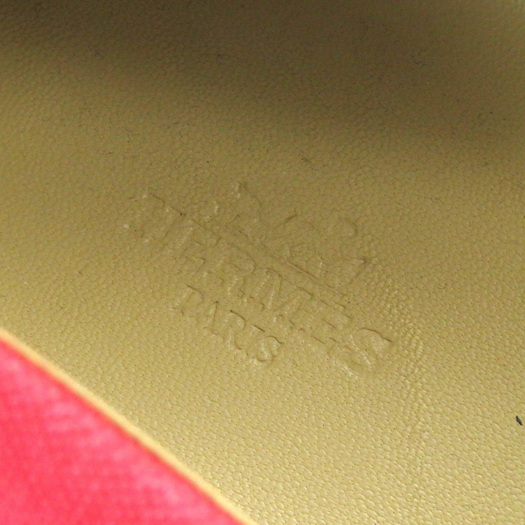 HERMES Slip-on Main: Canvas, Part: Leather Red mens 42 1/2 Used Authentic